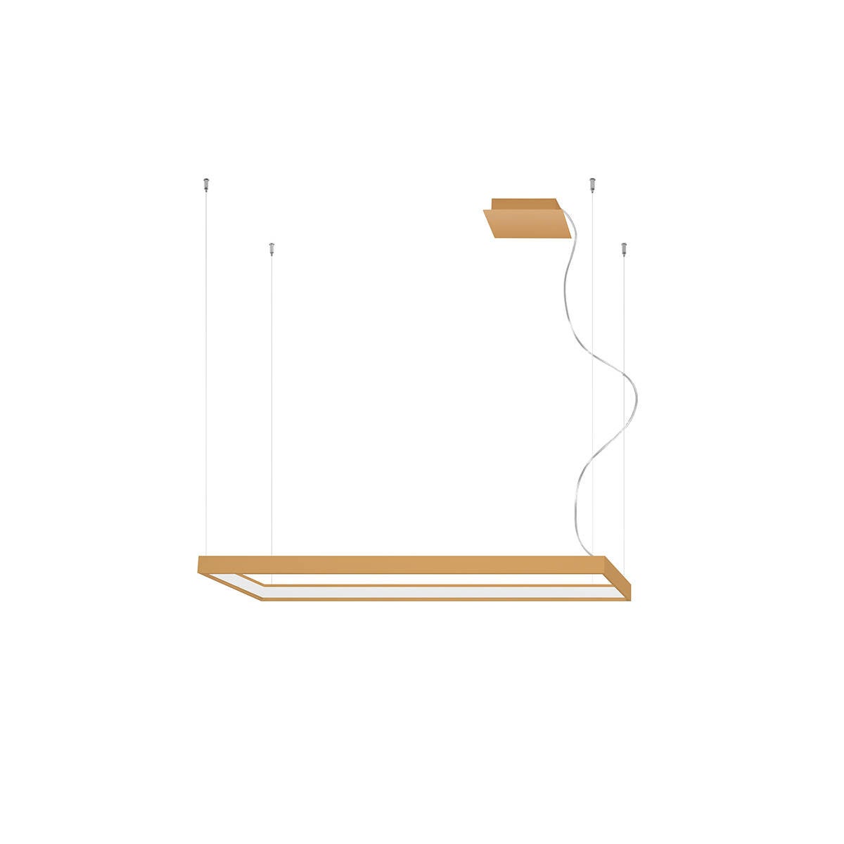 Lampa wisząca Tuula złota LED 50W 4000K 5757lm wym: 150 x 100 x 30 cm aluminium Thoro Lighting