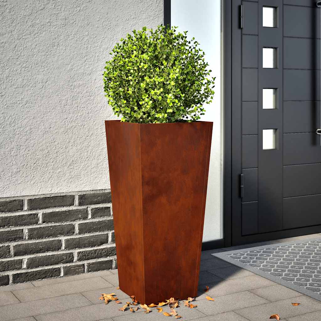 Doniczki ogrodowe 2 szt. 35x35x75 cm Stal kortenowska vidaXL