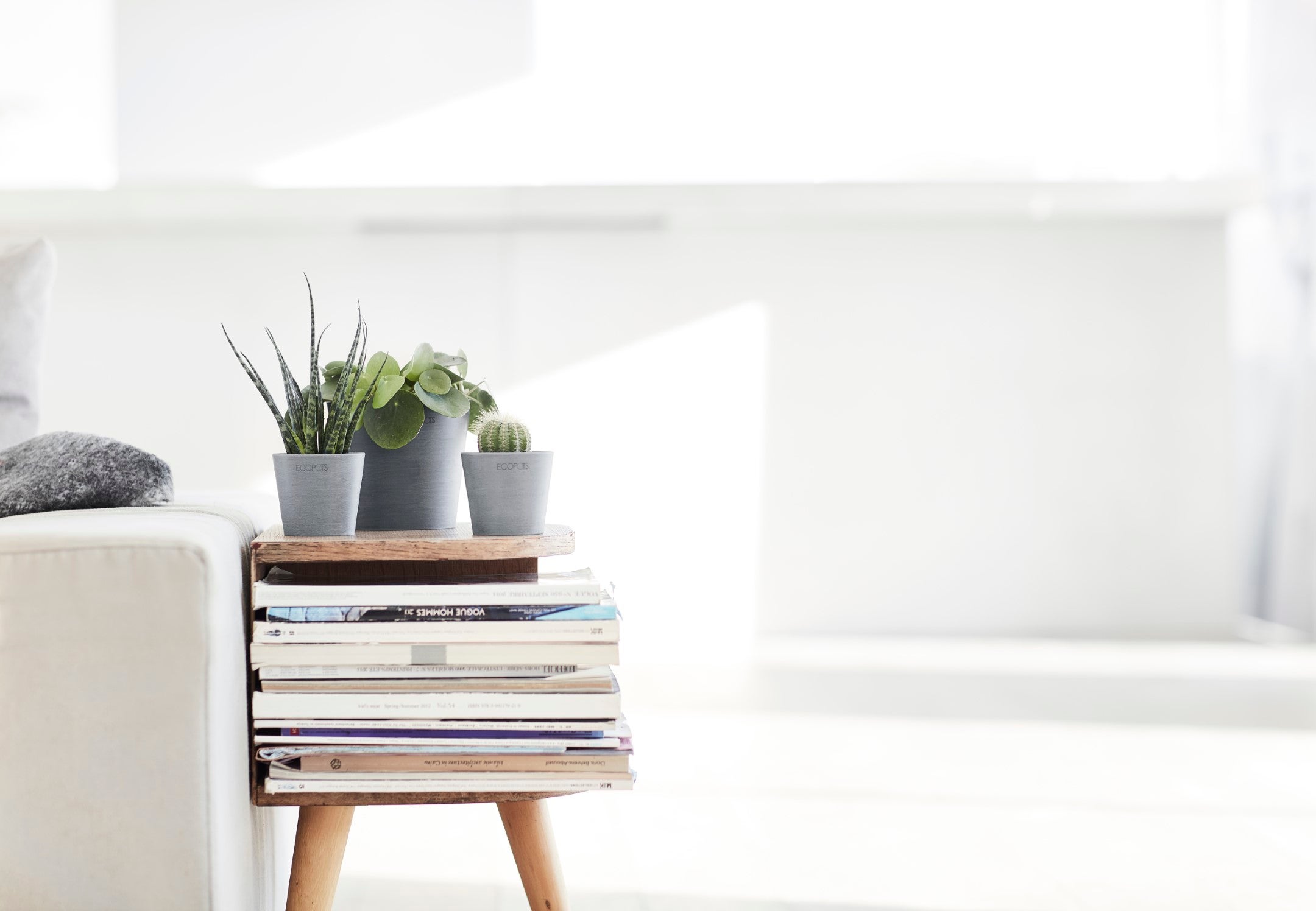 Ecopots Rotterdam 30 Vaso da fiori - L 29,5 cm x P 29,5 cm x A 26,4 cm - Grigio - Per interni ed esterni - 5