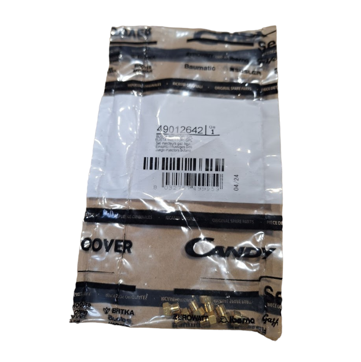 Jeu Injecteurs, gicleurs gaz butane d'origine 49012642 49012642 Four, cuisinière CANDY, ROSIERES, HOOVER, ZEROWATT, IBERNA - 2