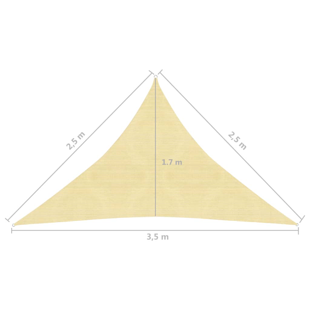 Vela in tessuto per ombrellone 160 g/m² 2,5 x 2,5 x 3,5 m HDPE beige 02_0008952 - 6