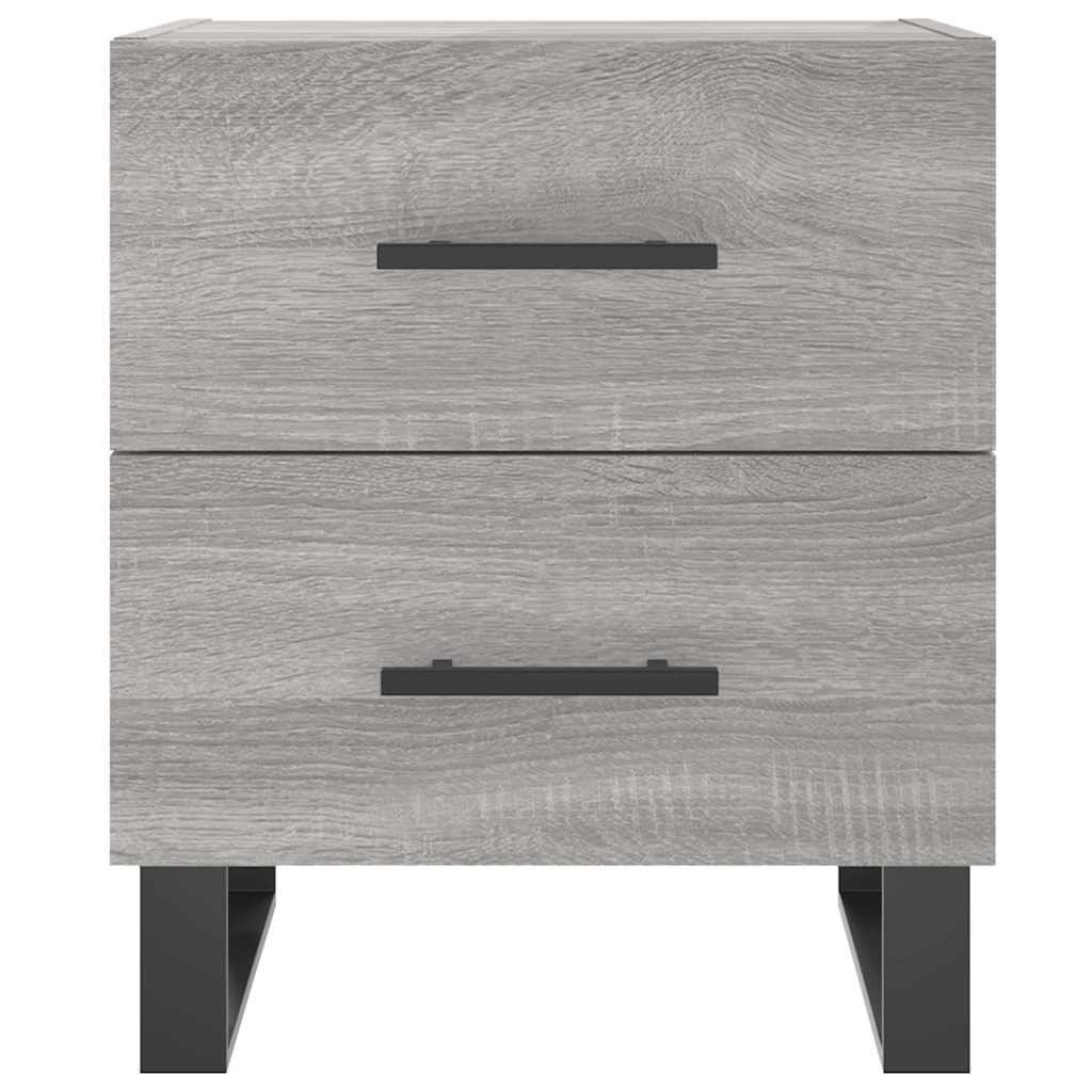 Mesitas noche 2 uds madera ingeniería gris Sonoma 40x35x47,5 cm vidaXL - 6