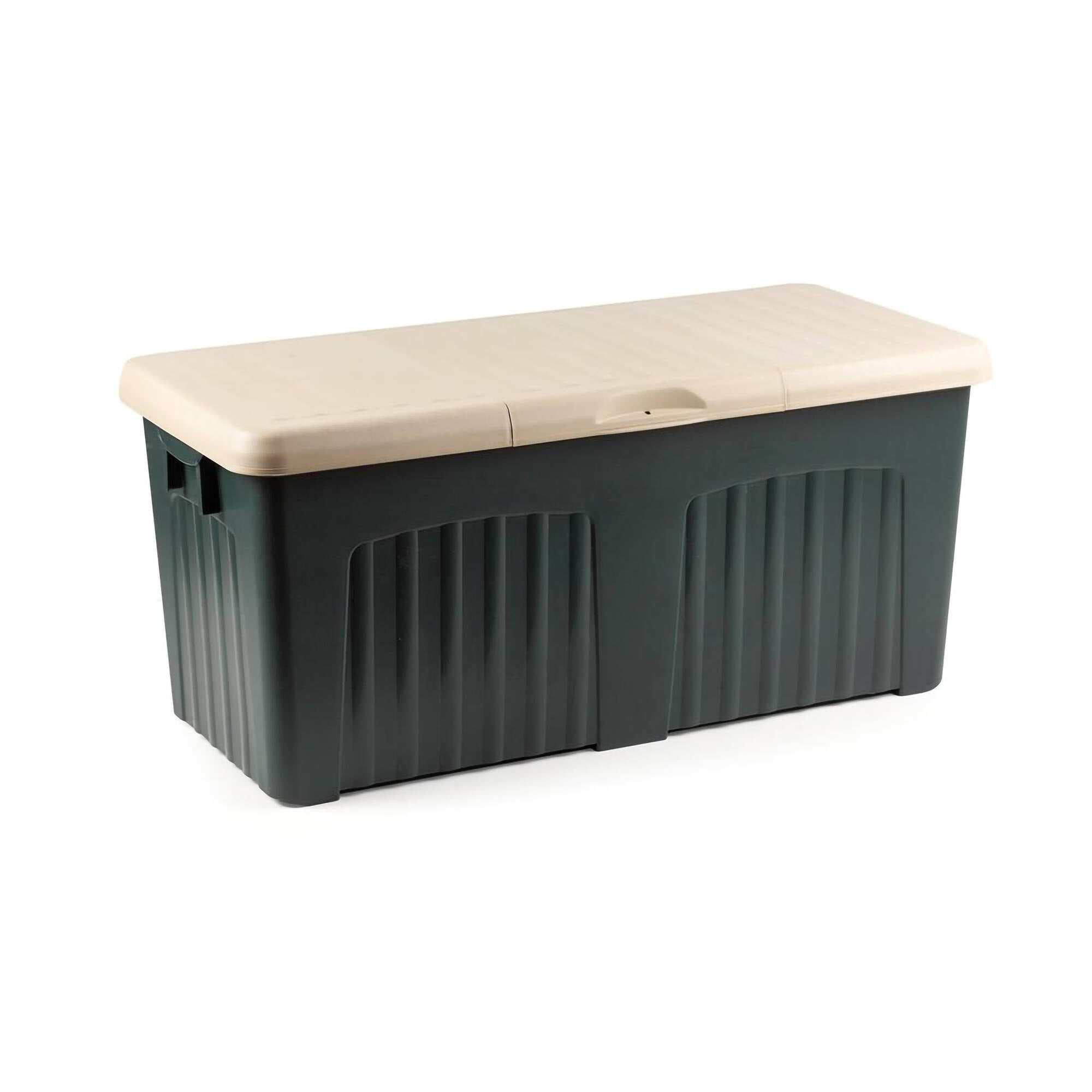 Baule asco, contenedor de almacenamiento multiusos, baúl moderno, 100% made in italy, 125x57h56 cm, gris