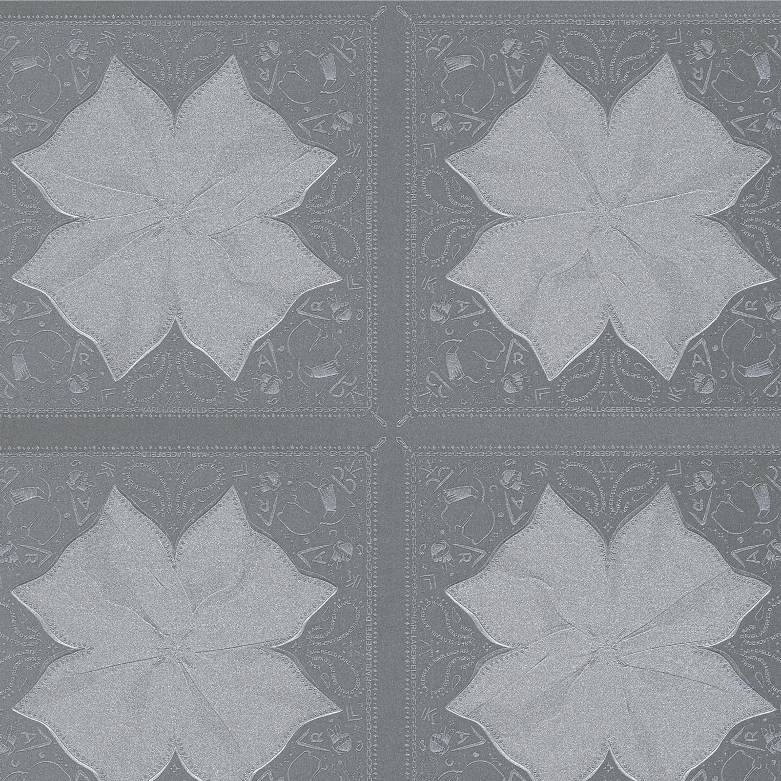 Papel pintado con tertura realista papel pintado gris oscuro con estampado gris claro papel pintado flores modernas para interior creativo