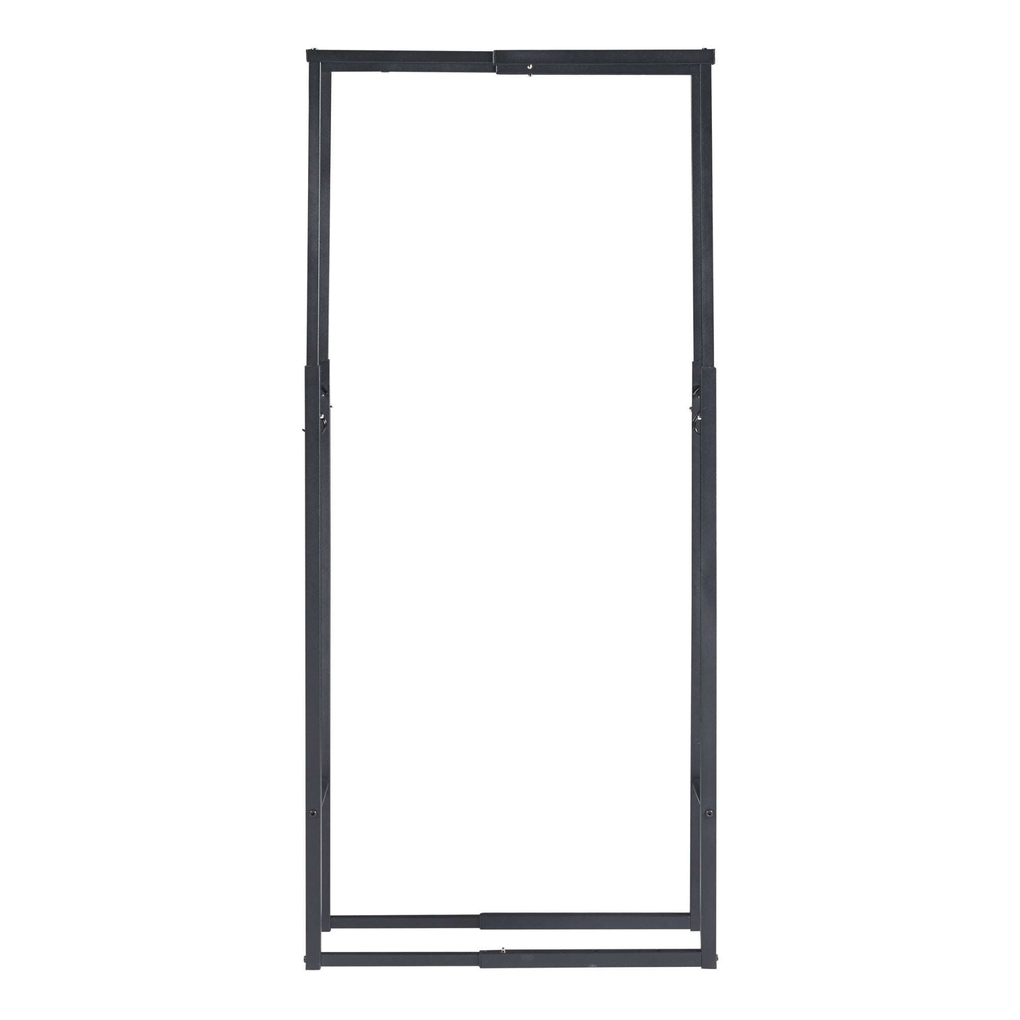 Range-bûches Kasan acier largeur 60 - 100 cm noir [en.casa] - 4