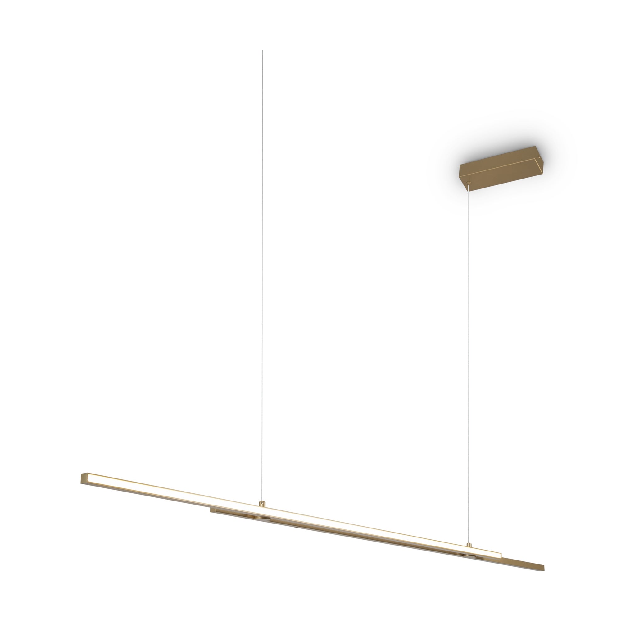 Lampa wisząca dwa sticki LED HALO 48W zmienna biel lm aluminium mosiężno-biała wym:305,5x150x1,5cm IP20 Maytoni