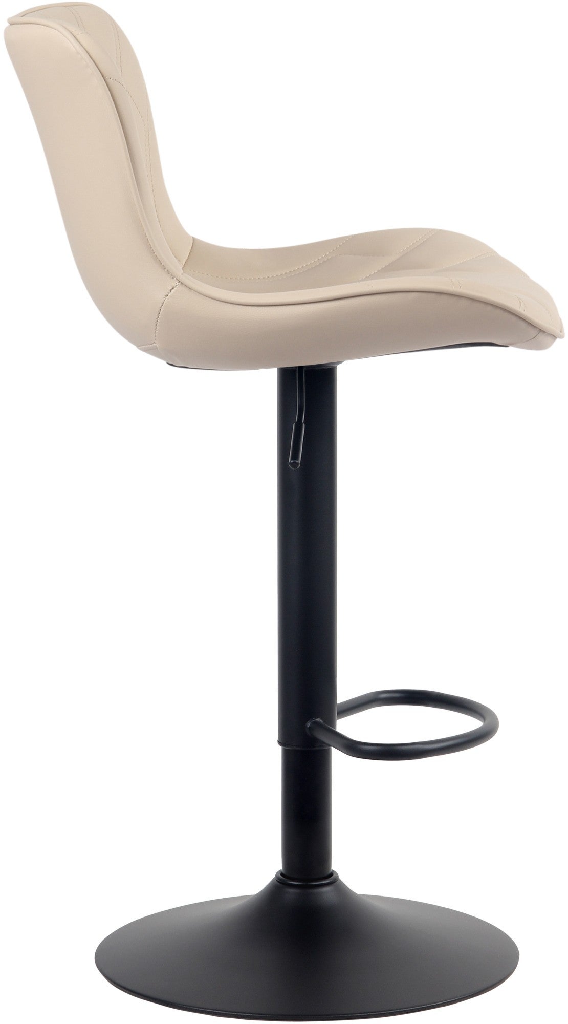 Tabouret de bar Linus Pied en Métal Hauteur réglable Siège pivotant Crème|Similicuir - 4