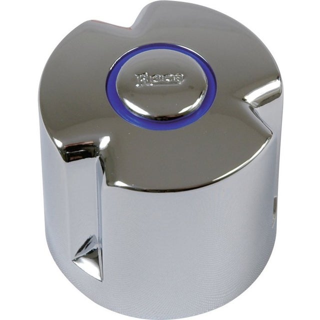 Croisillon ABS chromé - Roca - Bague bleue et rouge