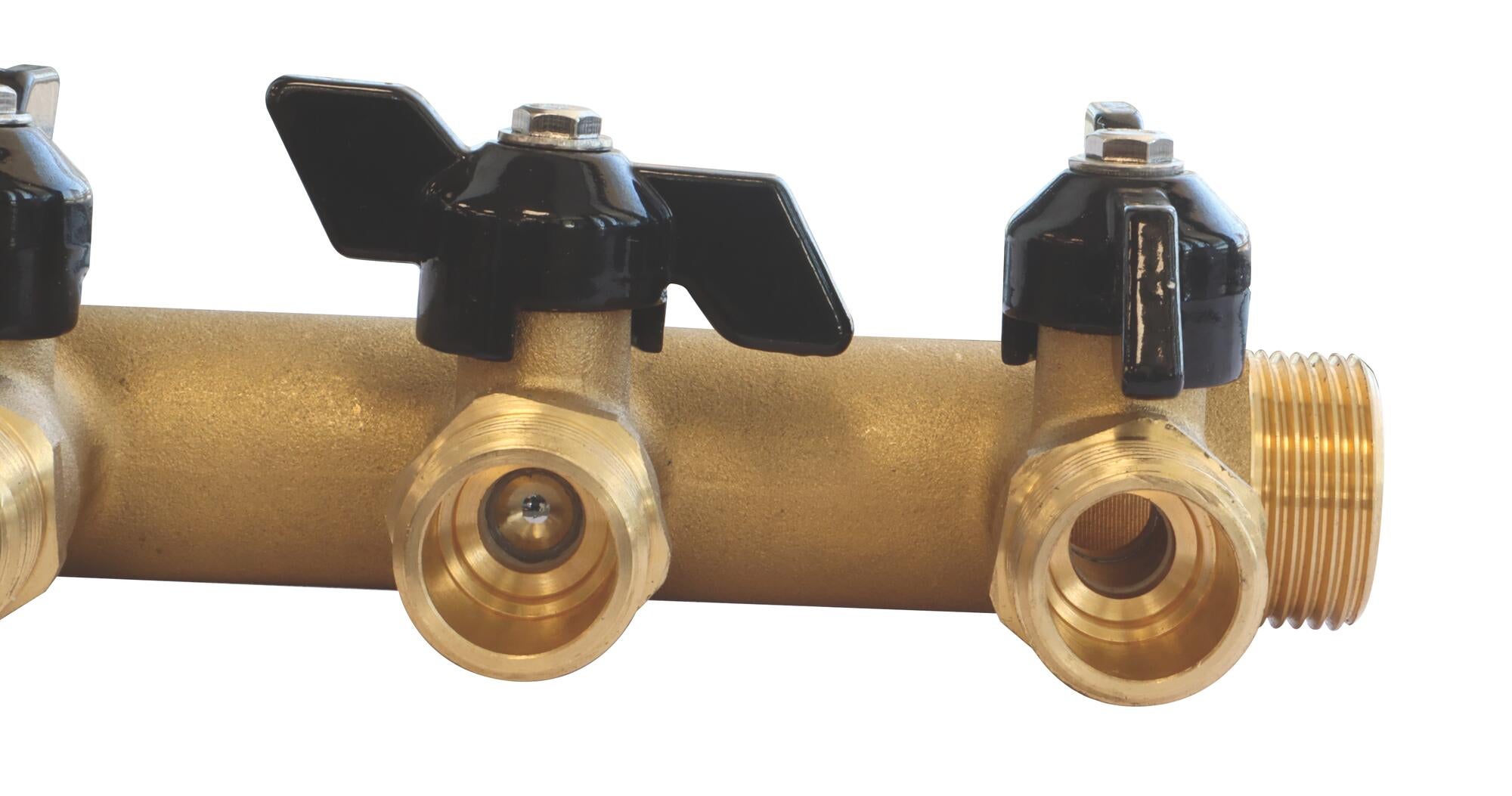 Collecteur sanitaire mini vanne 20/27 - 6 sorties - 4