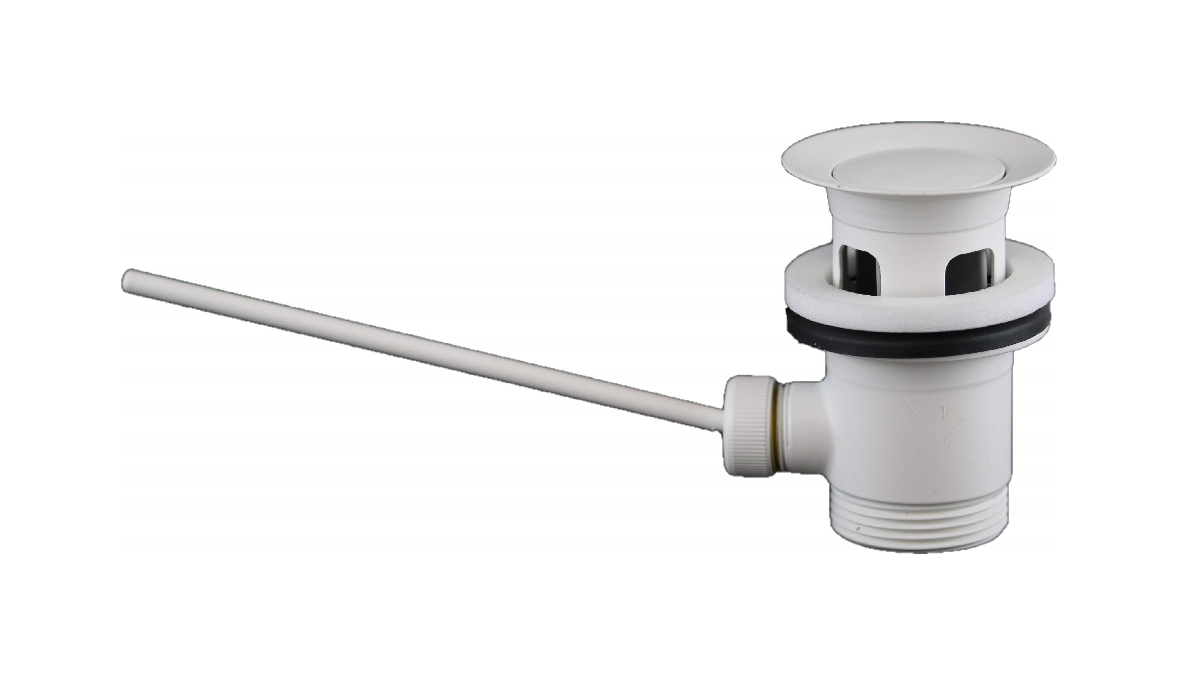 Zilimontt Tappo di scarico per vasca da bagno da 44 mm, in ottone, con pulsante anti-intasamento, scarico di ricambio per lavabo e lavabo con altezza regolabile, colore rame cromato