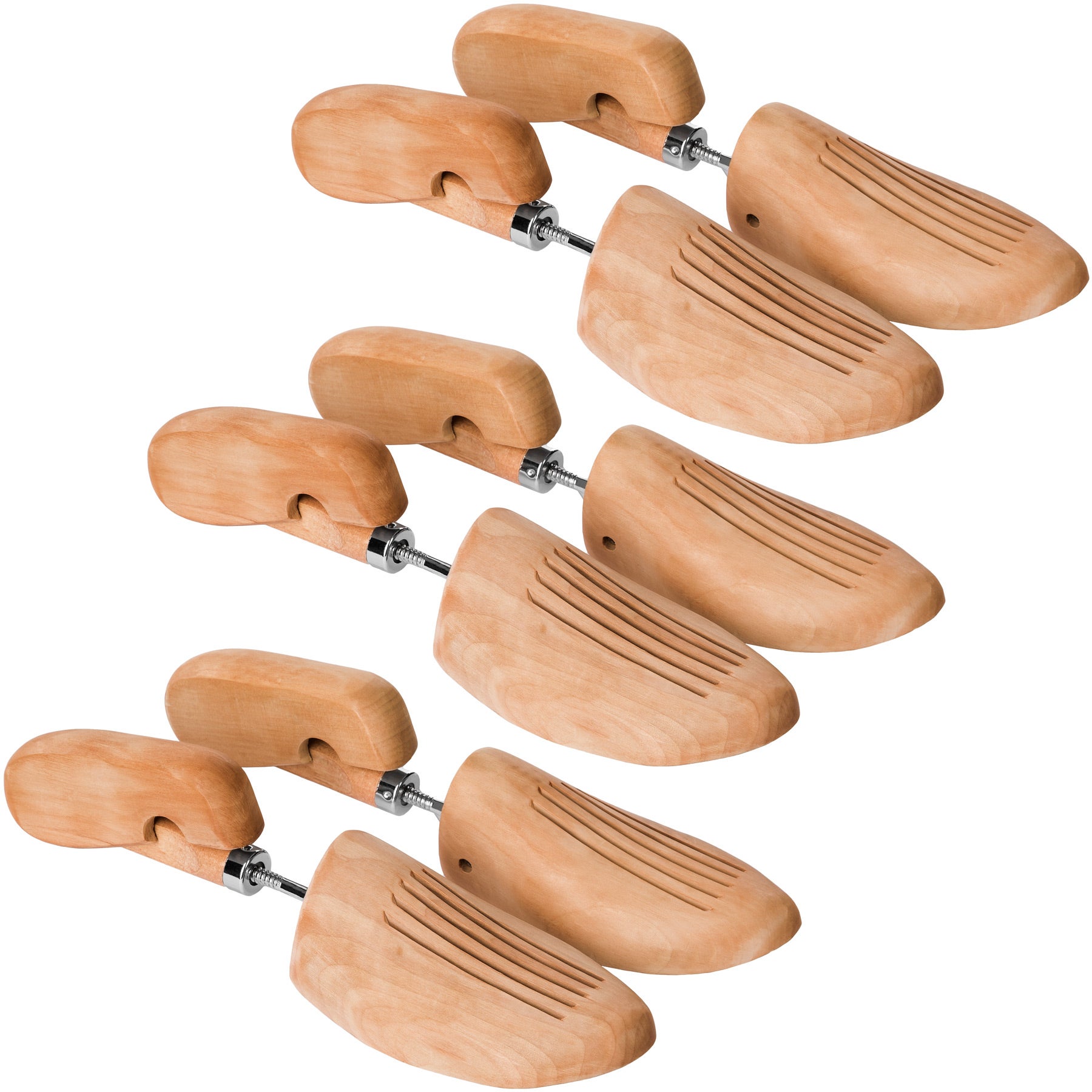 Lot De 3 Paires D'embauchoirs En Bois - Tailles 37 Et 38 - Occasion