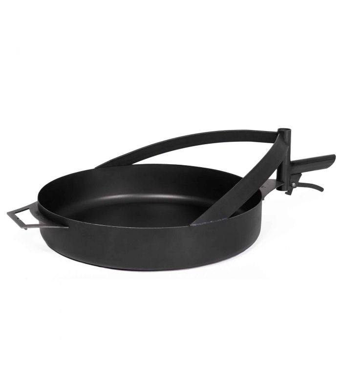 Tigaie suspendat din otel cu maner - 50 cm