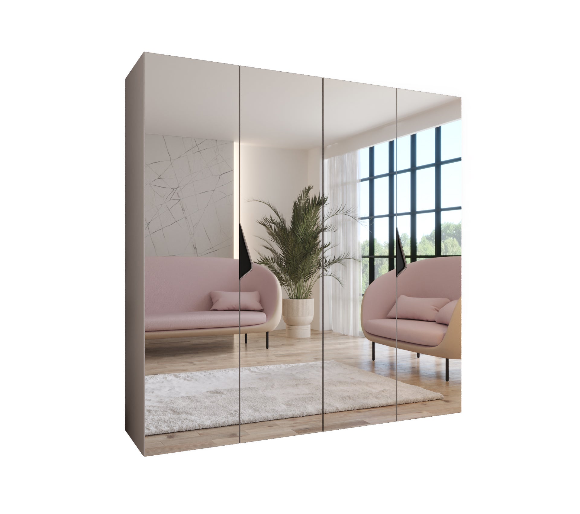Szafa uchylna otwierana Sandi 3 200 x 52 x 202 cm kaszmir + u. Czarny Abiks Meble