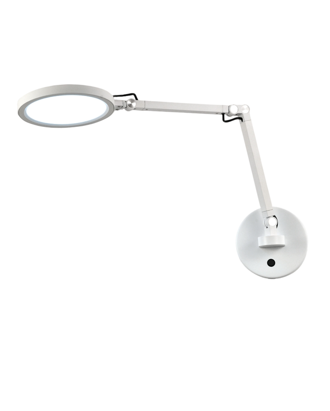 Regina - Okrągła, regulowana lampa ścienna Fabas Luce - ściemnialna lampa ścienna LED 9 W z CCT (3000 K, 4000 K, 5000 K, 6000 K) - biała