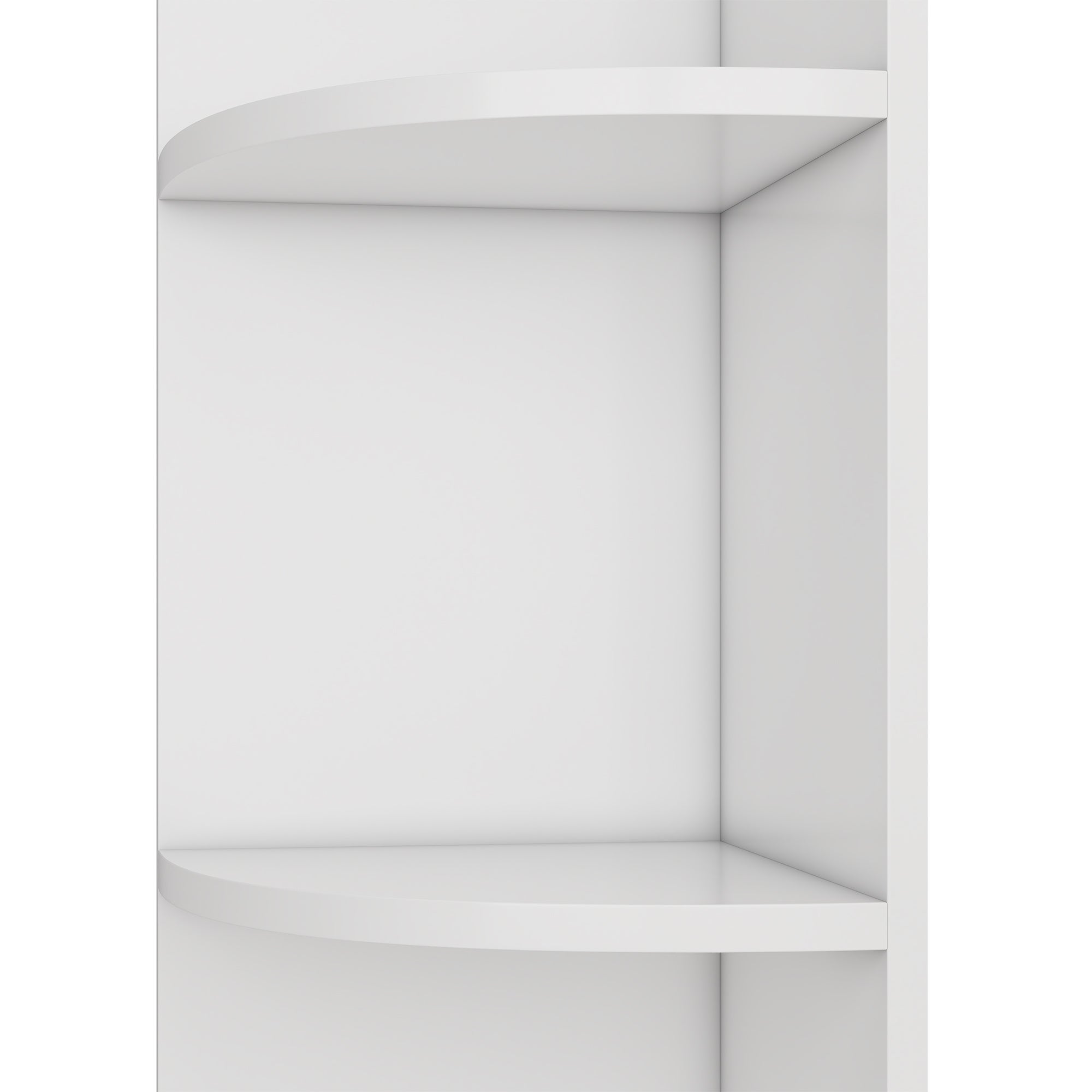 Librería de esquina con 5 estantes - 42 x 30 x 180 cm - MDF - Blanco - 8