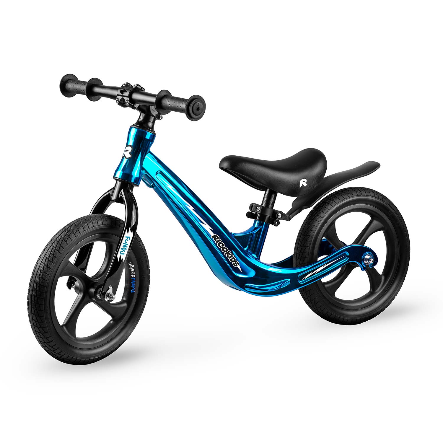 Rowerek biegowy dla dzieci magnesium Ricokids ciemnoniebieski Funnu 760506
