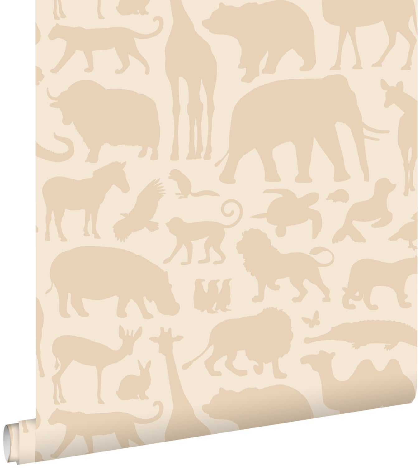 Tapeta Zwierząt beżowym - 53 cm x 10.05 m - ESTAHOME