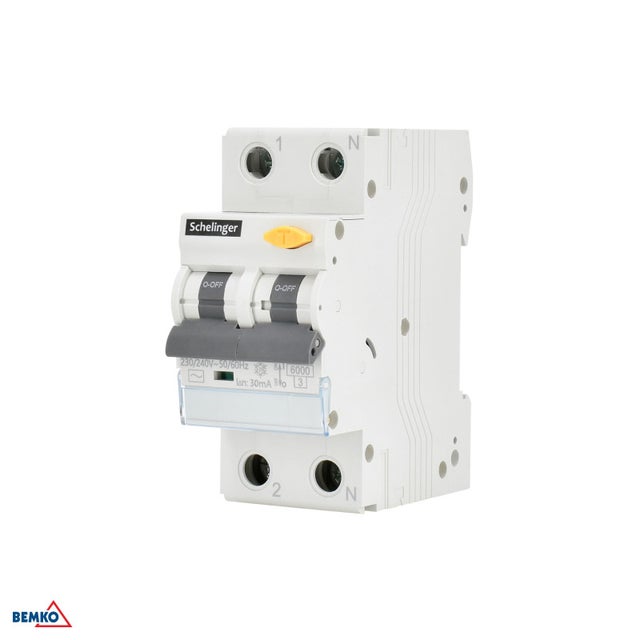 Interruttore differenziale 2P - 10A - 30mA - Tipo AC - Guida DIN - Protezione elettrica