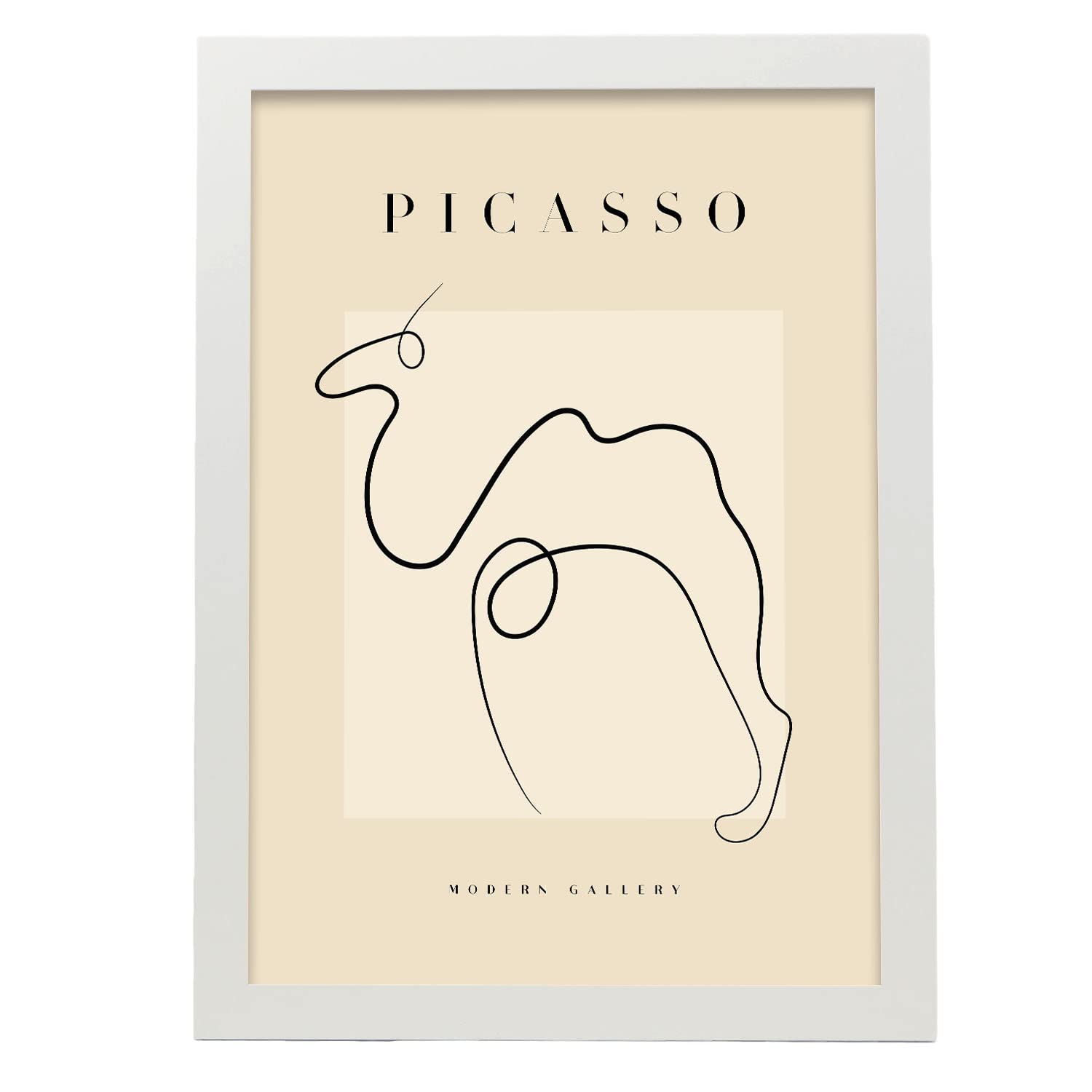 Nacnic póster de colección picasso 14 ilustraciones en estilo exhibición de arte surrealismo y cubismo para la tamaño a3 con marco blanco