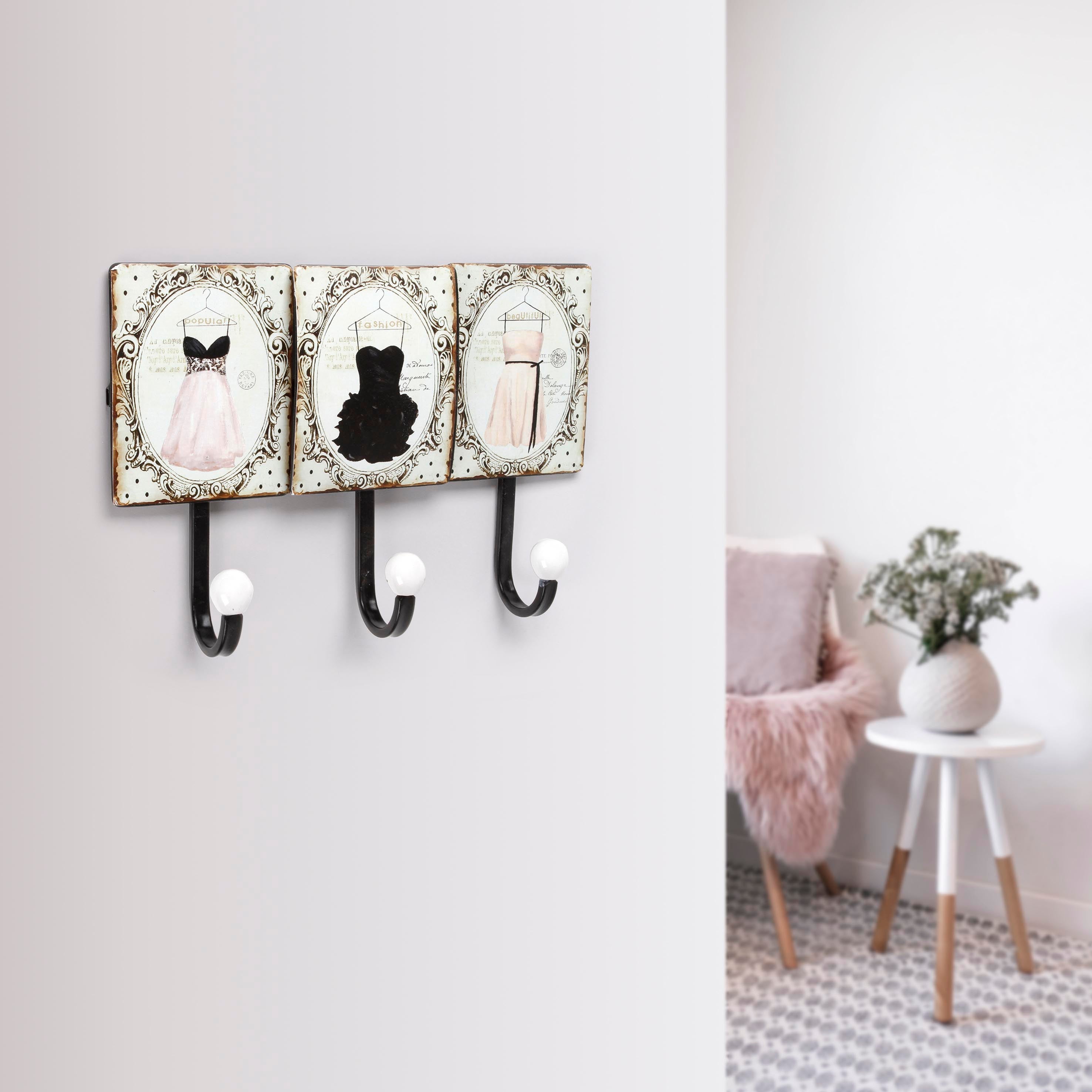 Perchero Hierro Pared Perchero De Pared Vintage Estilo Decorativo