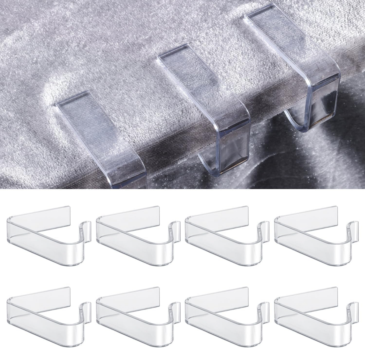 (Dimensiune mică) 8 bucăți de cleme din plastic pentru fețe de masă, cleme transparente pentru fețe de masă