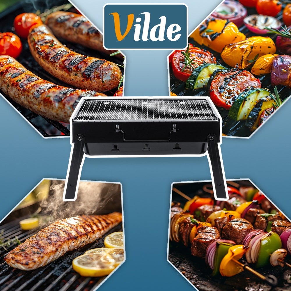 Grill węglowy składany przenośny walizka 40x27,5x20 cm - 7