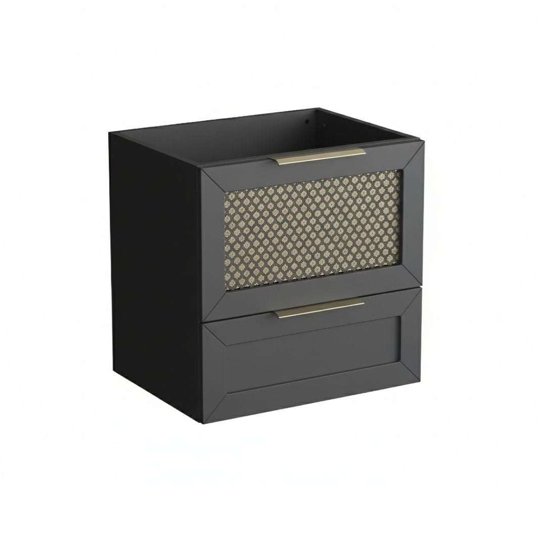 Szafka pod umywalkę CHIC 60 cm czarna półmat/złota