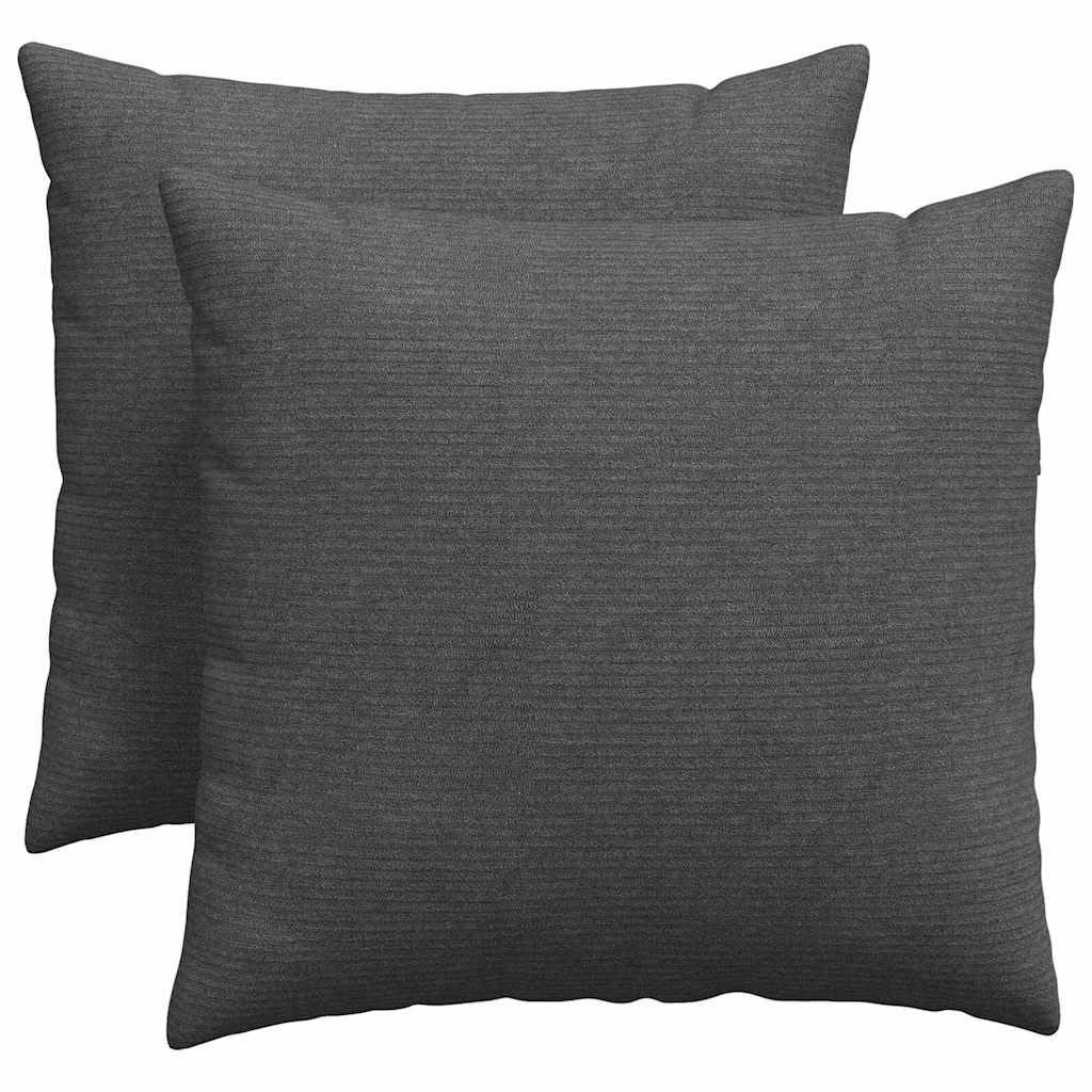 Coussins de canapé 2 pcs Gris foncé 50 x 50 cm vidaXL - 2