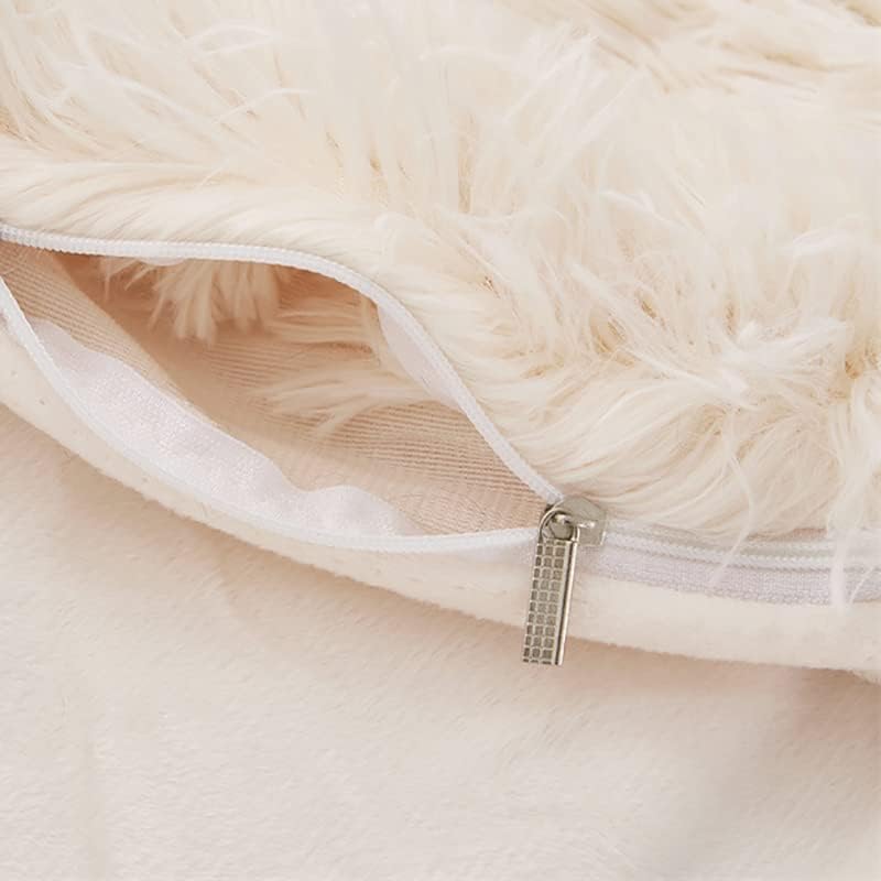 Housse de Couette Peluche 220x240 + 2 Taies 65x65cm - Blanc Crème - 4