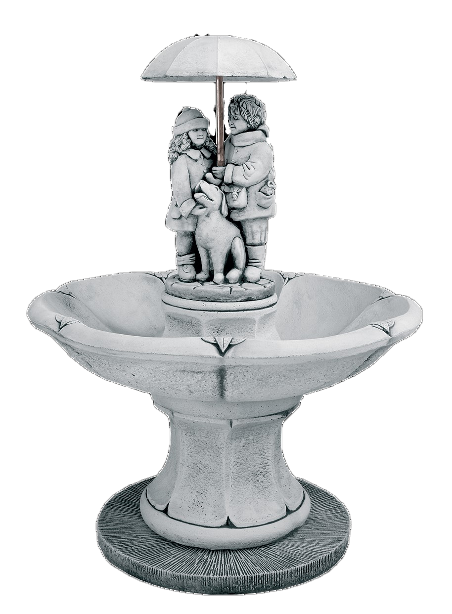 Fontaine de Jardin en béton-pierre avec pompe Fontaine Couple 90x125cm. - 2