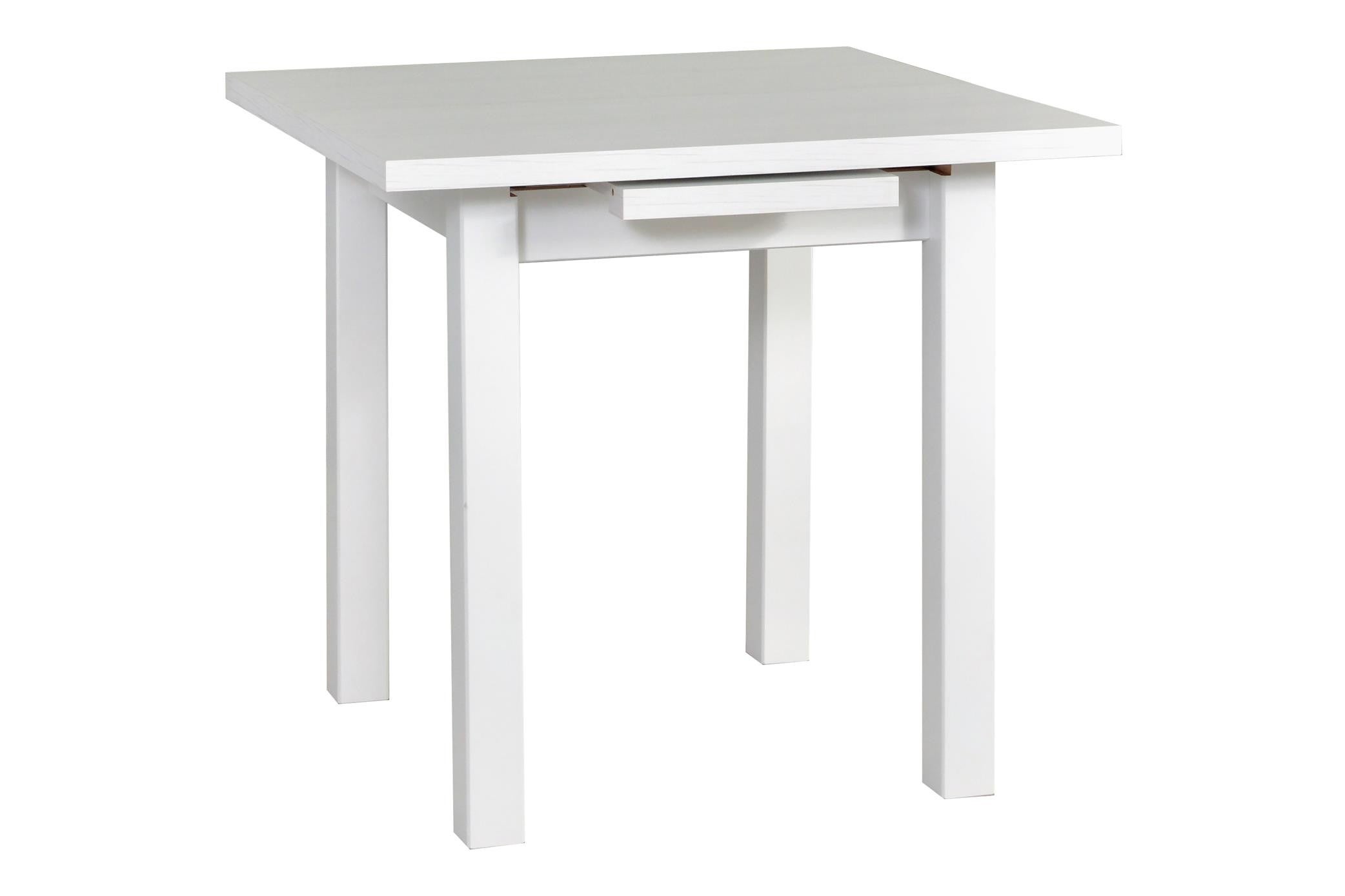 Rozkładany stół Max VII – kwadratowy biały stół, który dostosuje się do Twoich potrzeb