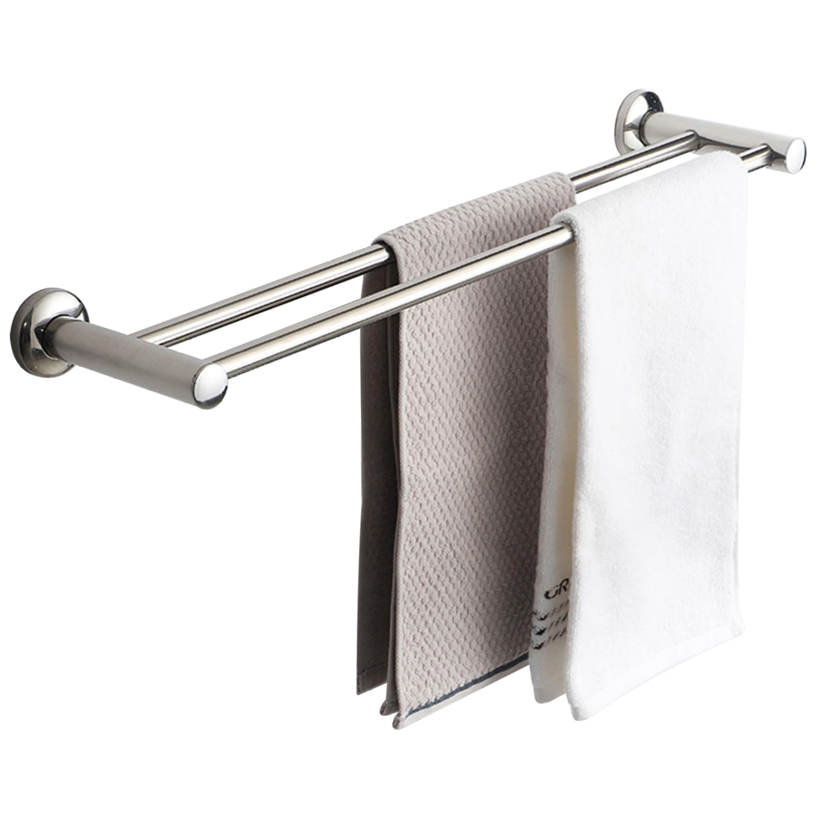 KES Porte-serviettes debout, double porte-serviettes en acier inoxydable SUS304 Porte-serviettes de bain en marbre Porte-serviettes 2 bras autoportants stables Portant à vêtements poli BTH217