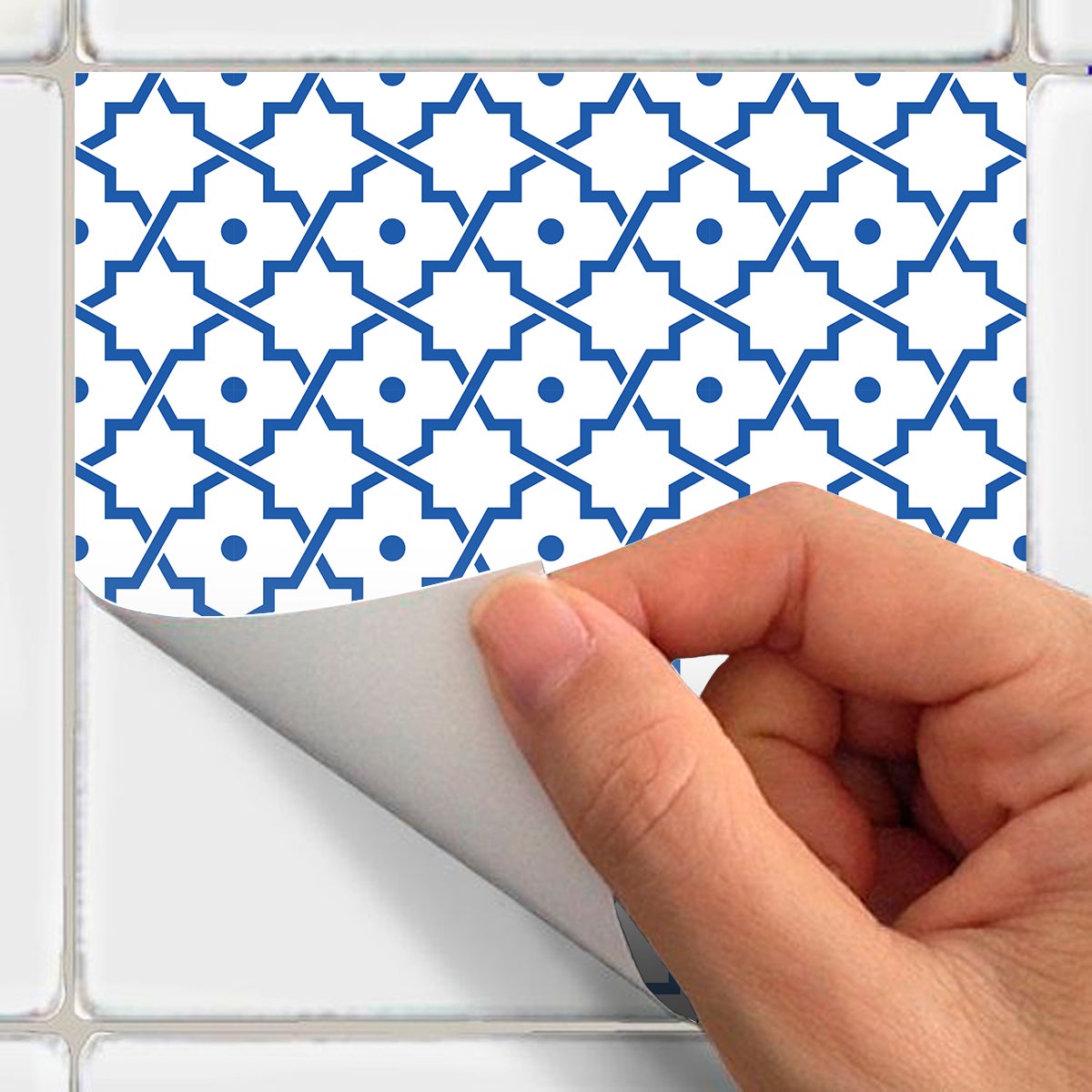 9 adesivi piastrelle di cemento orientale Tataouine - Sticker adesivo - adesivi murali - 9stickers20x20cm - 4