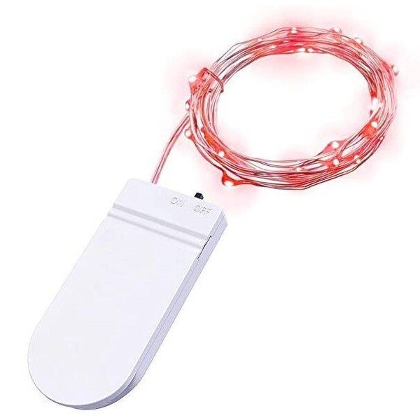 Instalatie de Craciun Flippy 2 m, 20 LED-uri, rosie, cu baterii
