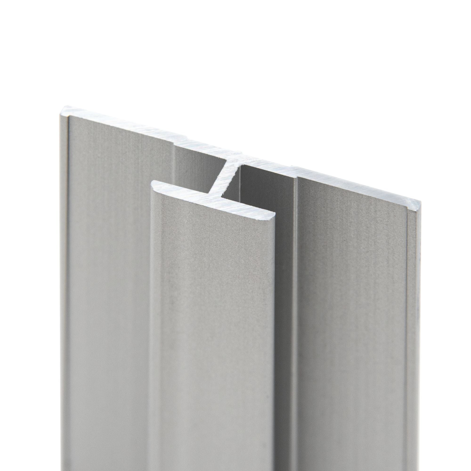Schulte pack de 4 profilés 210cm: 2 profilés de finition+1 profilé d’angle+1 profilé d'extension pour panneaux muraux DécoDesign&nbsp;aluminium alu-argenté - 4