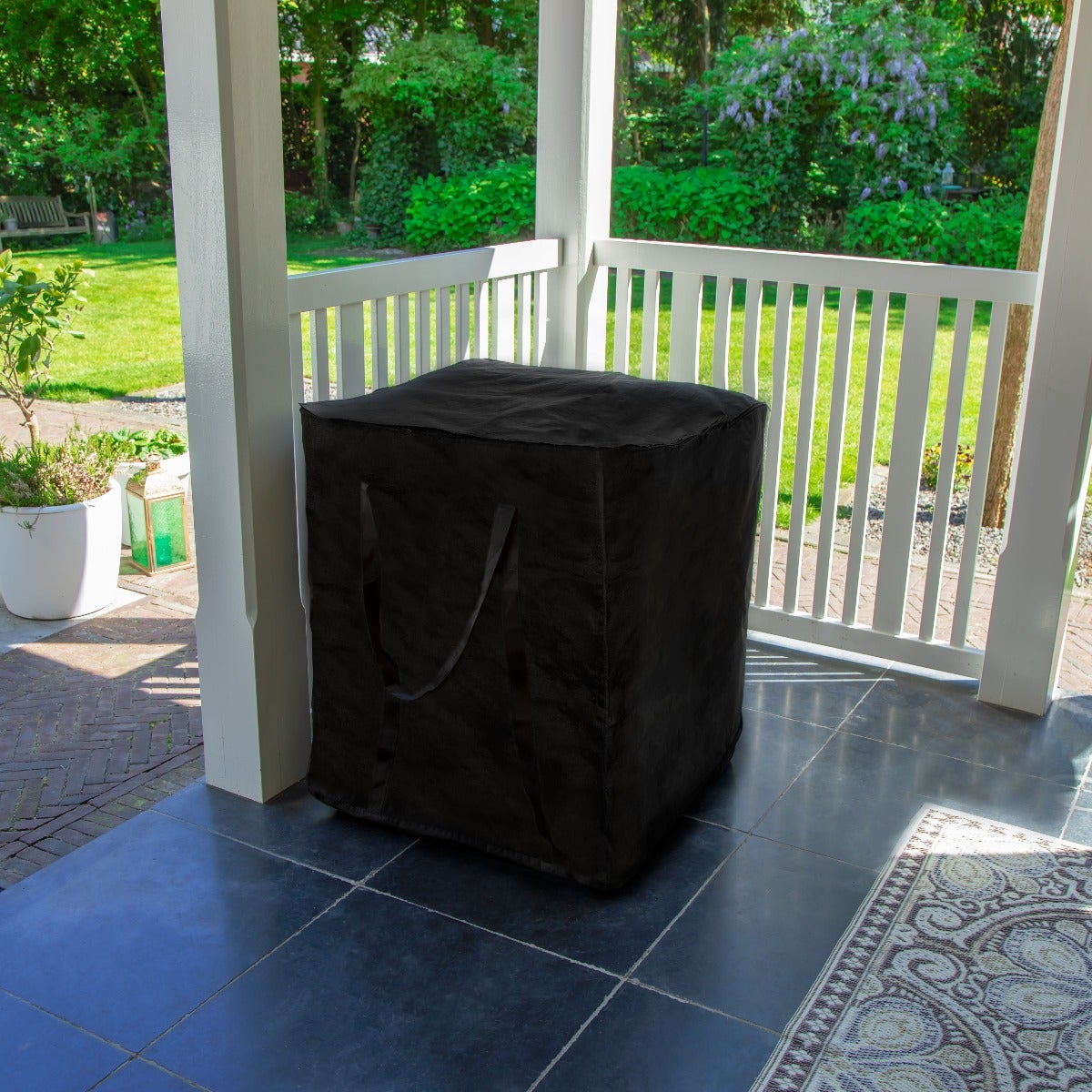 Sac de rangement VONROC pour coussins de lounge de jardin 75 x 75 x 90 cm - pour 6-8 coussins de salon - Imperméable - 2