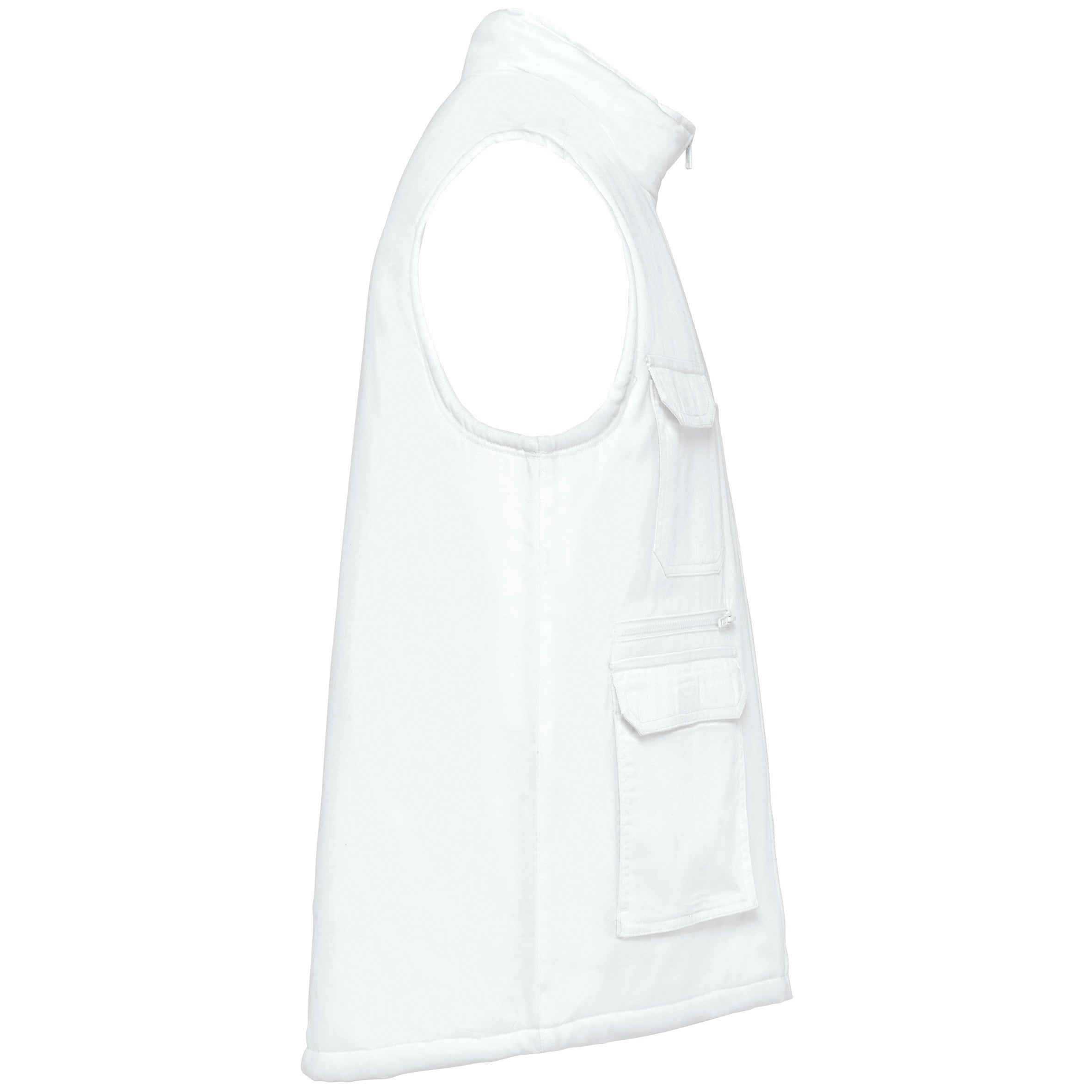 Gilet de travail polycoton multipoches rembourré unisexe WK. Designed To Work Kaki Foncé S - 8