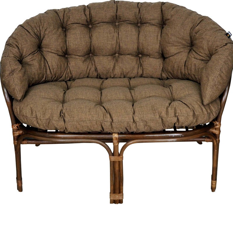 Poduszka na meble rattanowe wiklinowe AMPO komplet brązowy 1 szt.