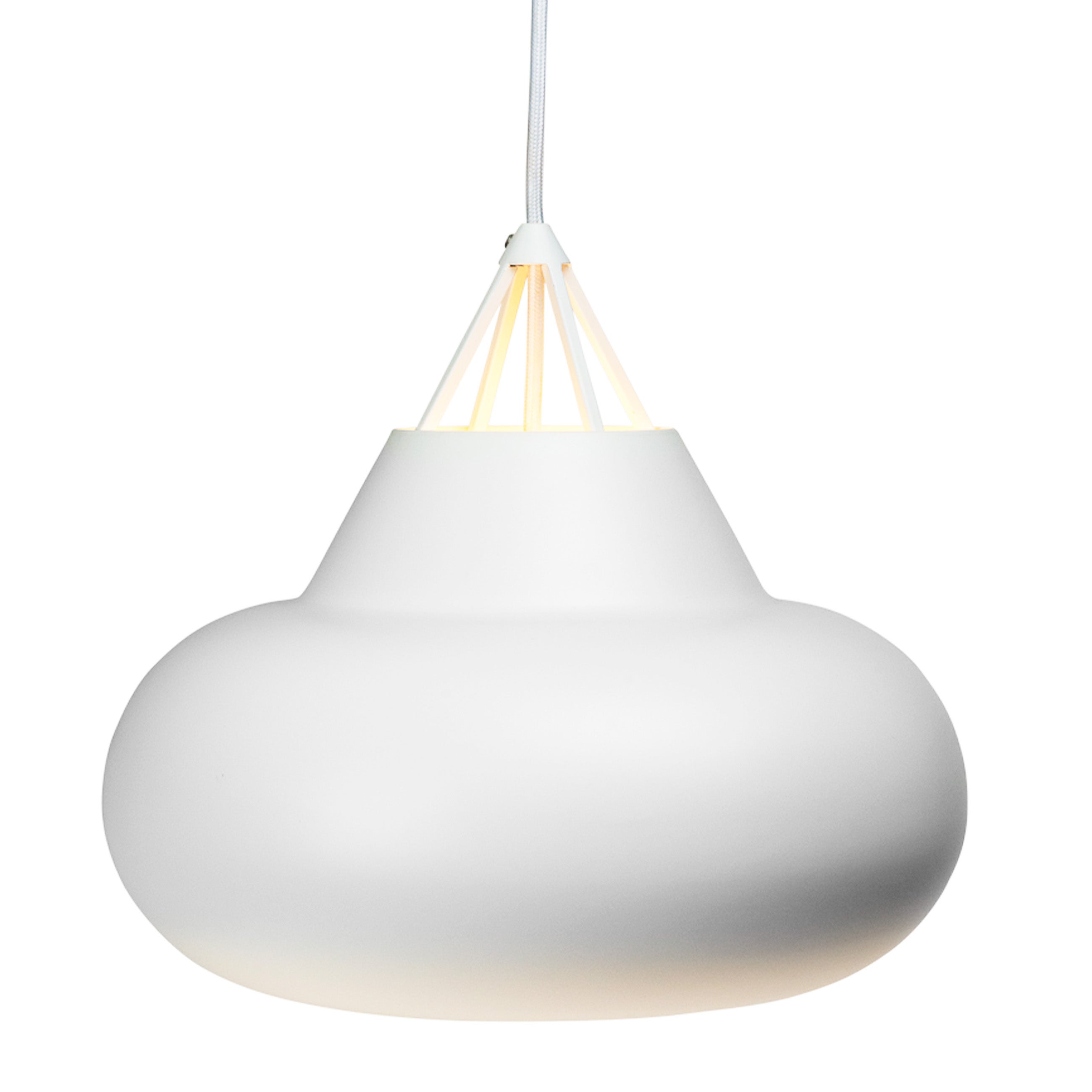 Suspension en métal blanc mat, h 25,9 cm d 29 cm Polo - DYBERG LARSEN - 2