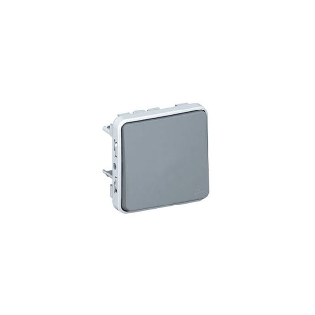 Permutateur Plexo IP55 - Composable saillie ou encastré - Gris | Leroy ...