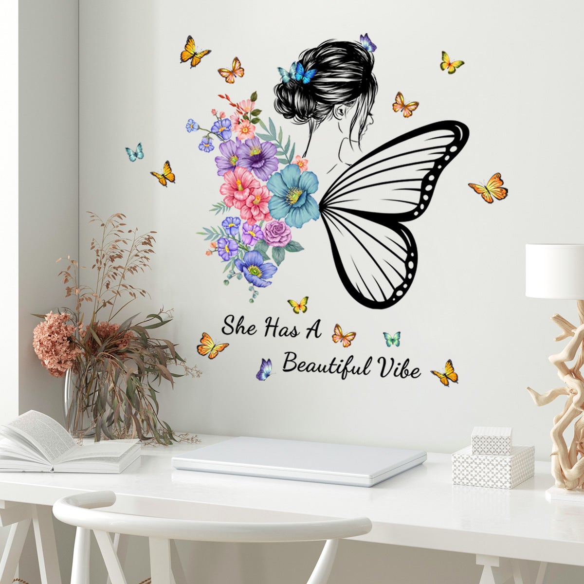 12 Pegatinas Luminosas De Pared De Mariposa 3d, Mural Rosa | Cuotas Sin