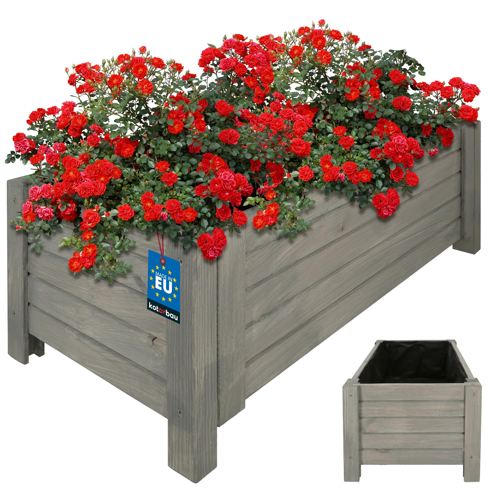 Doniczka donica ogrodowa skrzynia skrzynka taras drewniana 79x39 na kwiaty - KOTARBAU