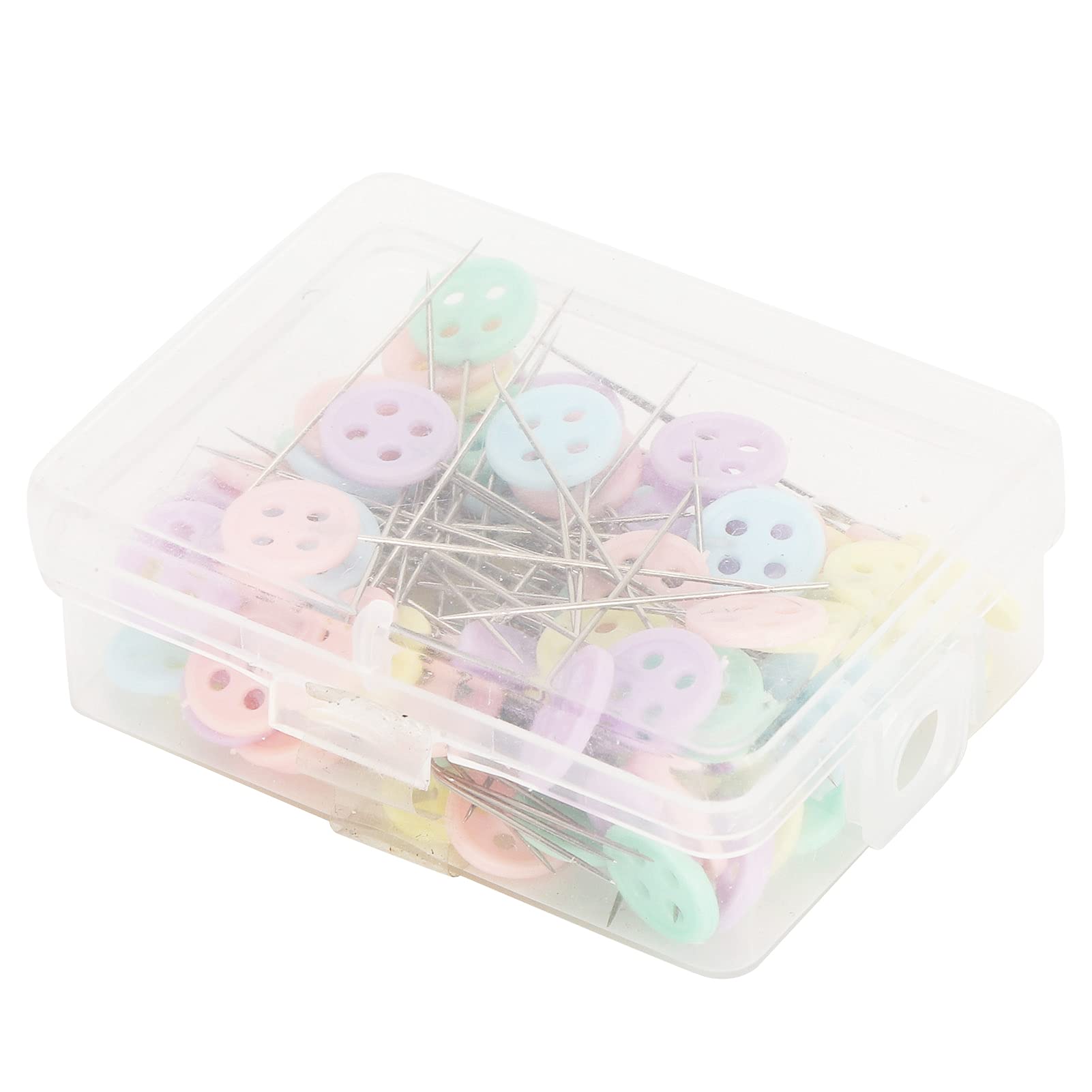Spille Da Cucito PATIKIL – 100 Pezzi Multicolore Con Testa A Farfalla, Spilli Dritti Per Tessuti, Trapuntatura E Sartoria (44mm)