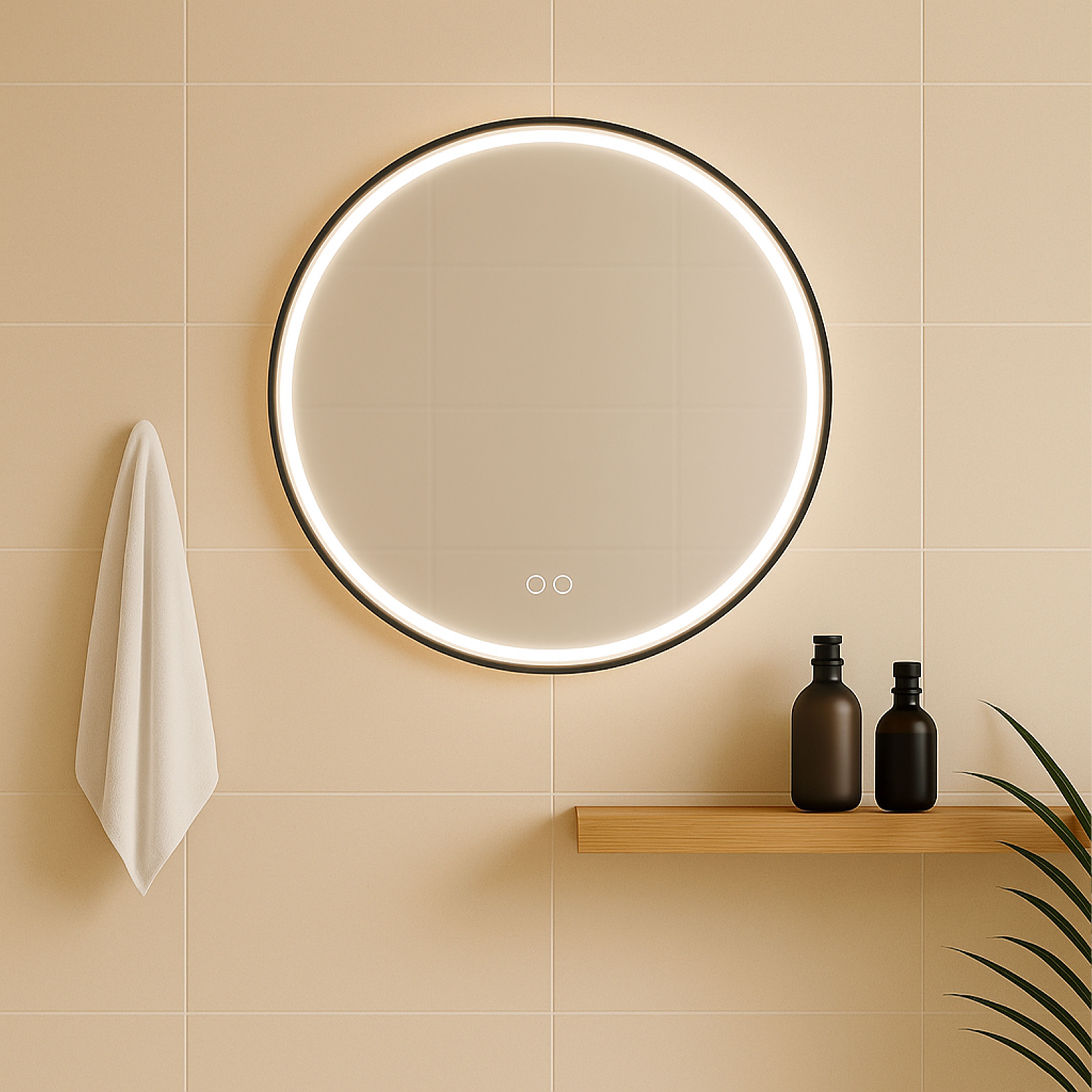 Miroir Mural Salle De Bain - Argenté - 60x45 Cm - Sans Marque - Léger éclat