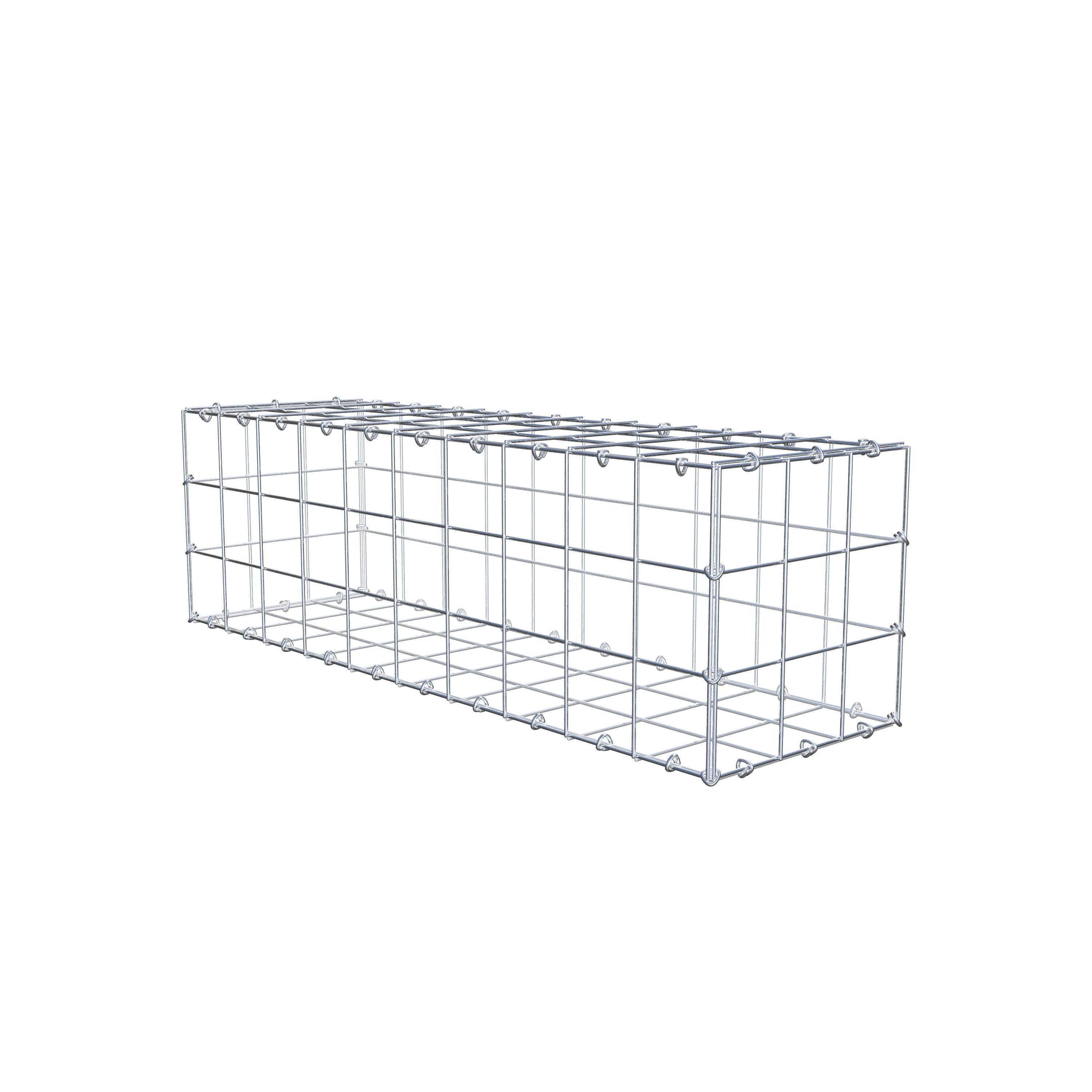 Gavión de acero galvanizado 100x30x30cm (LxAxP), malla 10 x 10cm, Anillo en C, jaula metálica para muro o jardín - 7