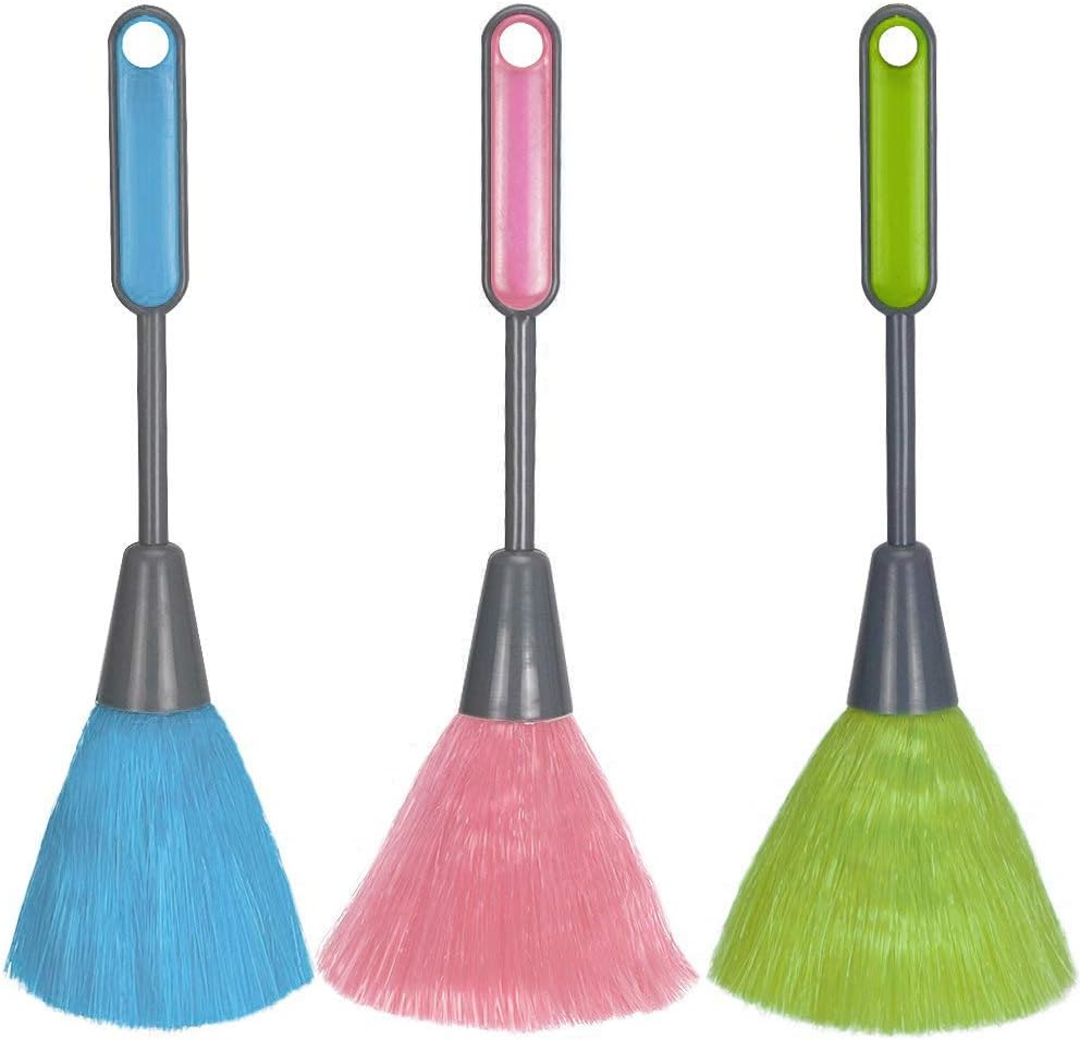 Anjing – Set Da 3 Mini Spolverini In Microfibra – Colori Blu, Verde, Rosso – Per Cucina, Computer, Tastiera, Mobili, Persiane - 6