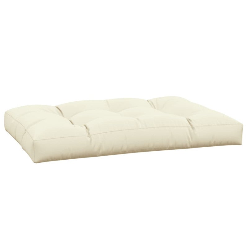 Coussin de palette crème 120x80x12 cm tissu - 4