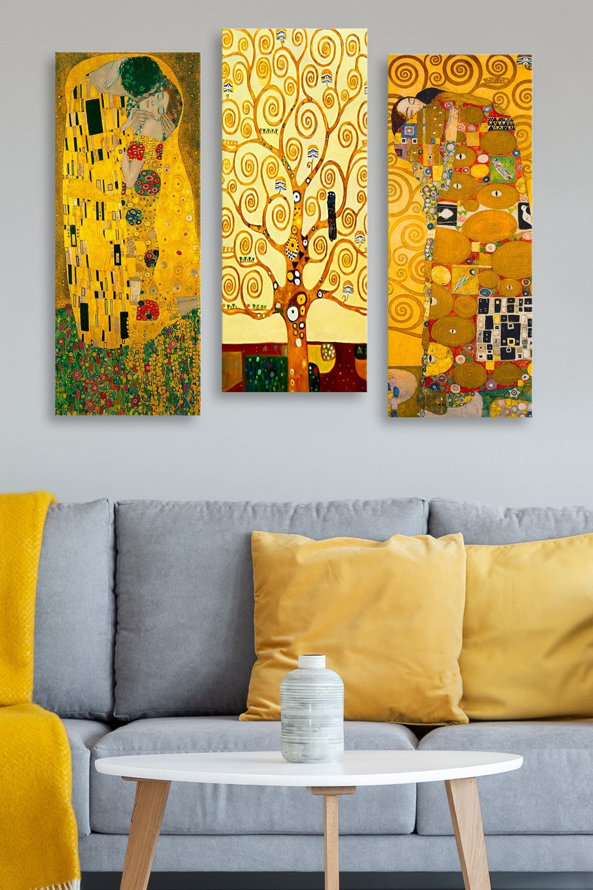 Set 3 tablouri MDF0067, multicolor, MDF, 20x50 cm 3buc