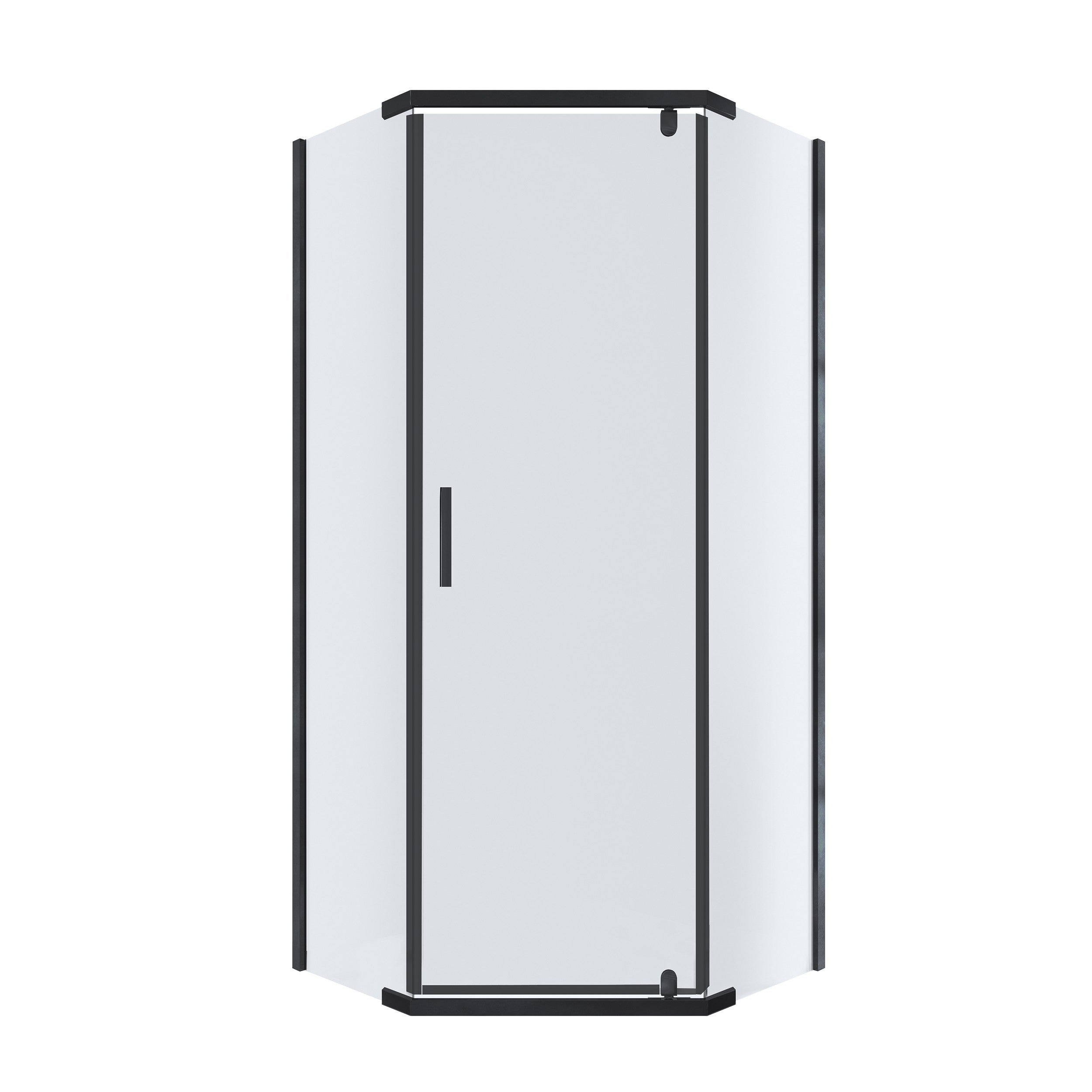 Kabina prysznicowa STELLA Durasan 90x90 czarny mat pięciokątna 1 szt.
