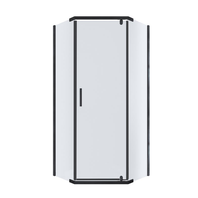 Kabina prysznicowa STELLA Durasan 90x90 czarny mat pięciokątna 1 szt.